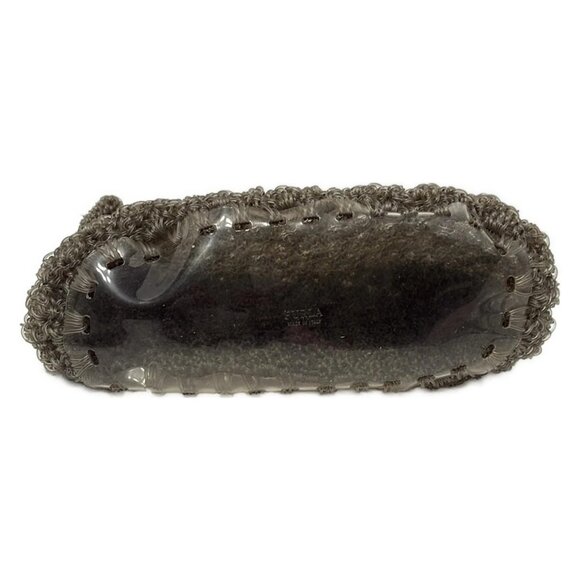 Auth FURLA - Brown Clear Rubber Vinyl Tote Bag - Picture 4 of 9